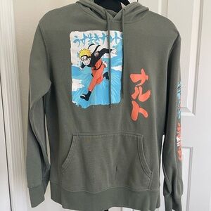 Vintage 2002 Masashi Kishimoto Naruto Graphic Hoodie - Green Medium